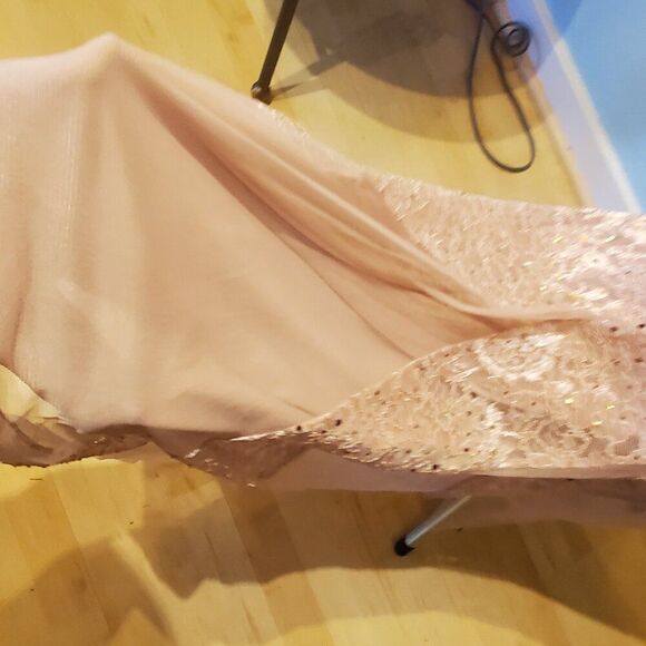 Sz XL One Shoulder Pink, Sparkle, Gown - Princess, Halloween, Formal, Party Long - Picture 6 of 16